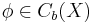 \phi\in C_b(X)