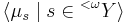 \langle\mu_s\mid s\in{}^{<\omega}Y\rangle