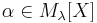 \alpha \in M_\lambda[X]