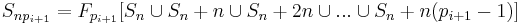 S_{n p_{i%2B1}} = F_{p_{i%2B1}} [S_n \cup  S_n %2B n \cup S_n %2B 2n \cup ... \cup S_n %2B n (p_{i%2B1} - 1)]