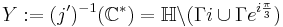 Y�:= (j ')^{-1} (\mathbb C^*) = \mathbb H \backslash (\Gamma i \cup \Gamma e^{i\frac\pi3})