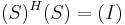 (S)^H (S) = (I)\,