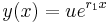  y(x) = ue^{r_{1}x} \, 