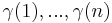 \gamma(1),...,\gamma(n)