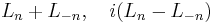 L_n %2B L_{-n},\quad i(L_n -L_{-n})