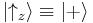  \left | \uparrow_z \right \rangle \equiv \left | %2B \right \rangle 