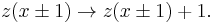 z( x \pm 1 ) \rightarrow z( x \pm 1) %2B1.