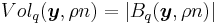  Vol_q(\boldsymbol{y}, \rho n) = |B_q(\boldsymbol{y}, \rho n)| 