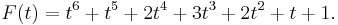 F(t) = t^6 %2B t^5 %2B 2 t^4 %2B 3 t^3 %2B 2 t^2 %2B t %2B 1.