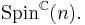 {\mathrm {Spin}}^{\mathbb C}(n).