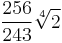 \frac{256}{243} \sqrt[4]{2}