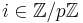 i\in \mathbb{Z}/p\mathbb{Z}