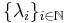 \{\lambda_i\}_{i\in\mathbb{N}}