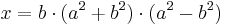 x=b\cdot(a^2%2Bb^2)\cdot (a^2-b^2)