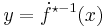  y = \dot{f}^{\star-1}(x) 