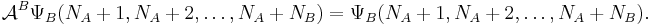 
\mathcal{A}^B\Psi_B(N_A%2B1,N_A%2B2,\dots,N_A%2BN_B) = \Psi_B(N_A%2B1,N_A%2B2,\dots,N_A%2BN_B).
