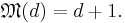  \mathfrak{M}(d) = d %2B 1. 