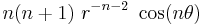  n(n%2B1)~r^{-n-2}~\cos(n\theta) \,