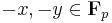 -x,-y \in \mathbf{F}_p