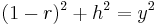 (1-r)^2%2Bh^2=y^2