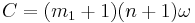 C = (m_1%2B1)(n%2B1)\omega