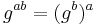 g^{ab} = (g^b)^a