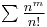 \textstyle\sum\frac{n^m}{n!}