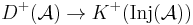 D^%2B(\mathcal A) \rightarrow K^%2B(\mathrm{Inj}(\mathcal A))