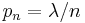 p_n=\lambda / n