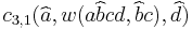 c_{3,1}(\widehat{a}, w(a\widehat{b}cd, \widehat{b}c), \widehat{d})