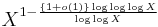 X^{1-{\frac{\{1%2Bo(1)\}\log\log\log X}{\log\log X}}}