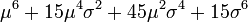 \mu^6 %2B 15 \mu^4 \sigma^2 %2B 45 \mu^2 \sigma^4 %2B 15 \sigma^6 