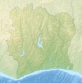 Map showing the location of Banco National Park