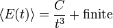 \langle E(t) \rangle = \frac{C}{t^3} %2B \textrm{finite}\,