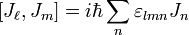 [J_\ell, J_m ] = i \hbar \sum_n \varepsilon_{lmn} J_n