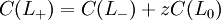 C(L_%2B) = C(L_-) %2B z C(L_0)