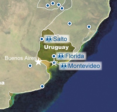 Uruguay map