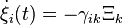 {\dot  {\xi }}_{i}(t)=-\gamma _{{ik}}\Xi _{k}