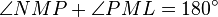 \angle NMP+\angle PML=180^{\circ }