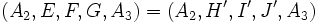 (A_{2},E,F,G,A_{3})=(A_{2},H',I',J',A_{3})