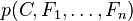 p(C,F_{1},\dots ,F_{n})\,