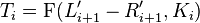 T_{i}={\mathrm  F}(L_{{i+1}}'-R_{{i+1}}',K_{i})