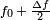 \scriptstyle f_{0}\,+\,{\frac  {\Delta f}{2}}