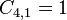 C_{{4,1}}=1