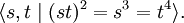 \langle s,t\mid (st)^{2}=s^{3}=t^{4}\rangle .