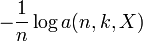 -{\frac  1n}\log a(n,k,X)