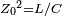 \scriptstyle {Z_{0}}^{2}=L/C