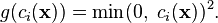 g(c_{i}({\mathbf  x}))=\min(0,~c_{i}({\mathbf  x}))^{2}.