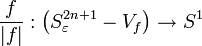 {\dfrac  {f}{|f|}}:\left(S_{{\varepsilon }}^{{2n+1}}-V_{f}\right)\rightarrow S^{1}