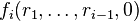 f_{i}(r_{1},\dots ,r_{{i-1}},0)